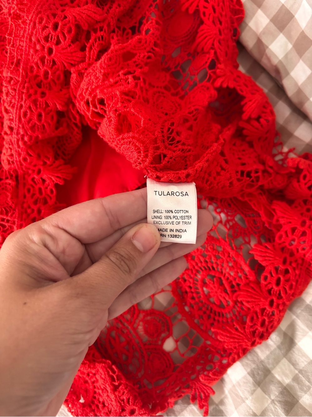 Tularosa | Amelia cropped red lace top - Picture 5 of 8